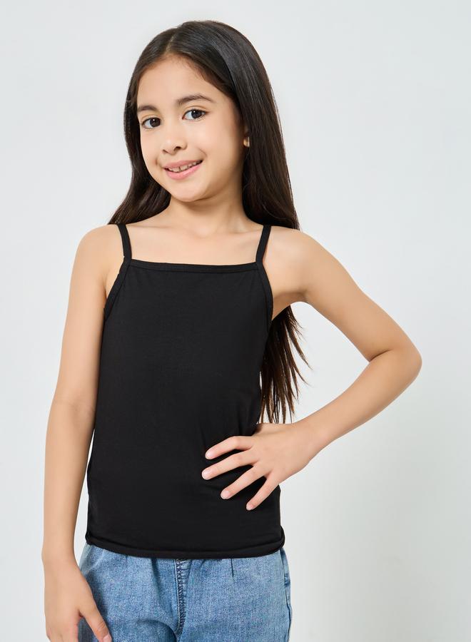 Styli Girls Cotton Solid Vest - Image 2